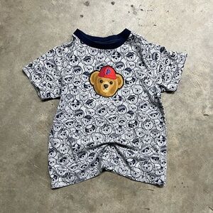 Polo Ralph Lauren Blue and Gray Bear Tee